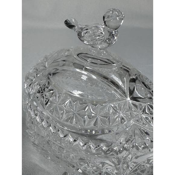 Hofbauer Byrdes Bird Finial Lead Crystal Candy Dish Trinket Box And SM Ornament - Picture 12 of 12